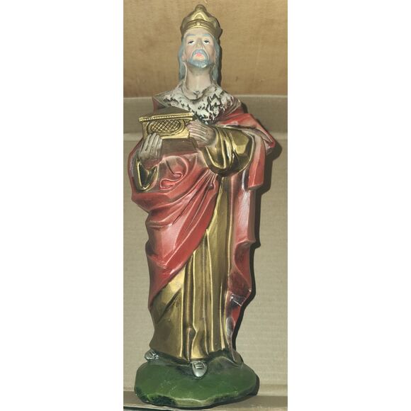 Vintage Sears Nativity Set Lighted Stable 13 Pieces Oh Holy Night Music Box - Picture 10 of 15